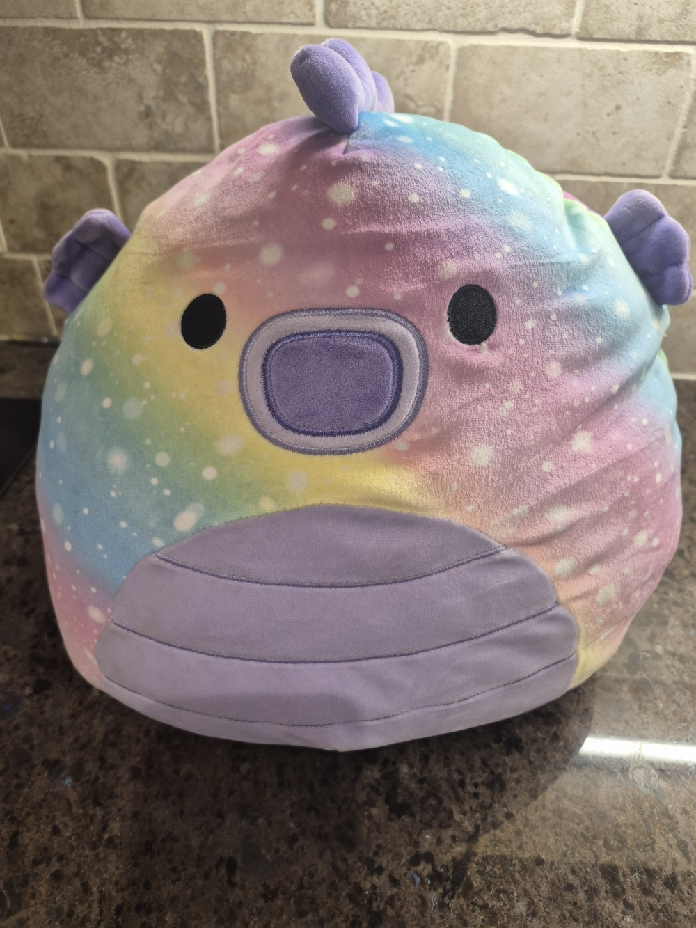 Squishmallow Emerald Rainbow Tie Dye Seahorse Plush Stuffed Animal Toy 8"